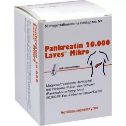 PANKREATIN 20.000 Laves Micro harde capsules met enterische coating, 50 stuks