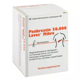 PANKREATIN 20.000 Laves Micro harde capsules met enterische coating, 50 stuks