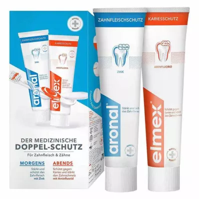 Aronal / Elmex tandpasta met dubbele bescherming, 2X75 ml