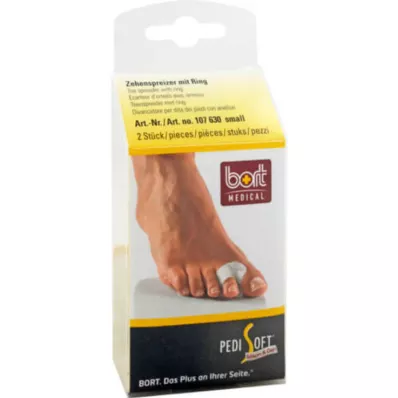 BORT PediSoft teenspreider gel met ring klein, 2 stuks BORT PediSoft teenspreider gel met ring klein, 2 stuks