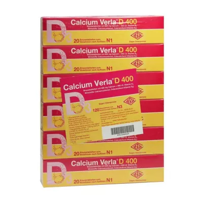 CALCIUM VERLA D 400 bruistabletten, 120 stuks