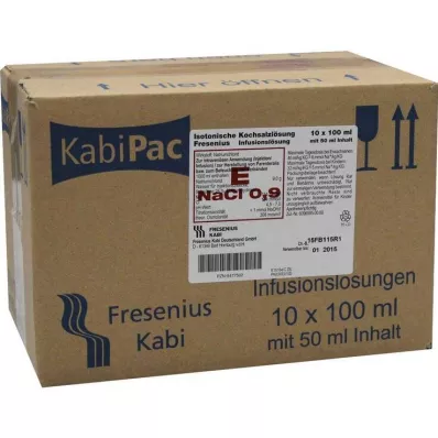 Isotone zoutoplossing 100ml half gevuld, 10X50 ml