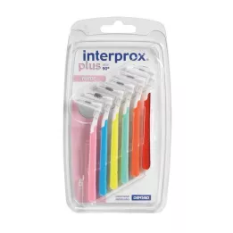 INTERPROX plus Blister Mix kleurloos assorti interdentaal, 6 stuks