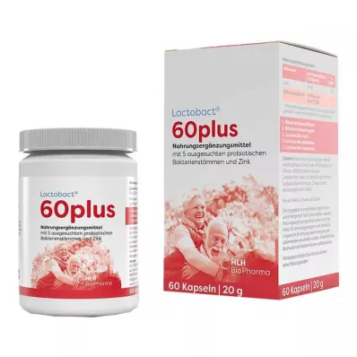 LACTOBACT 60plus enteric-gecoate capsules, 60 stuks LACTOBACT 60plus enteric-gecoate capsules, 60 stuks