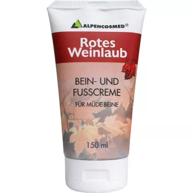 Alpencosmed Rode Wijnbladeren Been- en Voetcrème, 150 ml Alpencosmed Rode Wijnbladeren Been- en Voetcrème, 150 ml