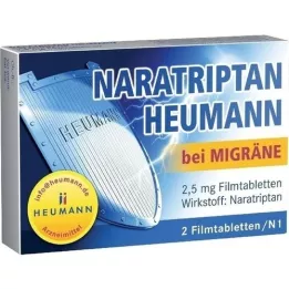 NARATRIPTAN Heumann voor migraine 2,5 mg filmomhulde tabletten, 2 st