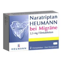 NARATRIPTAN Heumann voor migraine 2,5 mg filmomhulde tabletten, 2 st