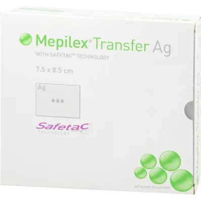 Mepilex Transfer Ag schuimverband 7,5x8,5cm, 10 st Mepilex Transfer Ag schuimverband 7,5x8,5cm, 10 st