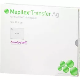 MEPILEX Overdracht Ag-schuimverband 10x12,5 cm ster., 5 st