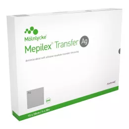 MEPILEX Transfer Ag schuimverband 15x20 cm steriel, 10 stuks