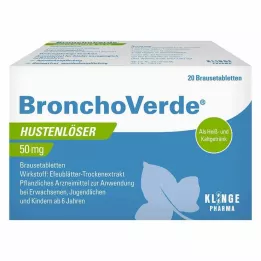 BRONCHOVERDE Slijmoplossend middel 50 mg bruistabletten, 20 st