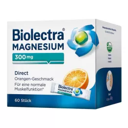 BIOLECTRA Magnesium 300 mg Directe Sinaasappelsticks, 60 stuks