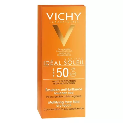Vichy Idéal Soleil Matterende Zonnevloeistof LSF 50+ voor het gezicht, 50 ml Vichy Idéal Soleil Matterende Zonnevloeistof LSF 50+ voor het gezicht, 50 ml