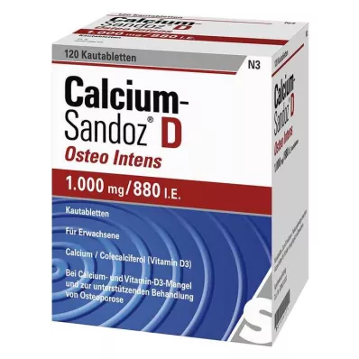 CALCIUM SANDOZ D Osteo intensive kauwtabletten, 120 stuks CALCIUM SANDOZ D Osteo intensive kauwtabletten, 120 stuks