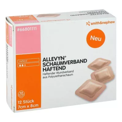 Allevyn schuimverband 7x8 cm zelfklevend, 12 stuks Allevyn schuimverband 7x8 cm zelfklevend, 12 stuks