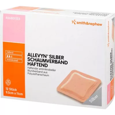 Allevyn zilverschuimverband 9,5x11 cm zelfklevend, 12 st Allevyn zilverschuimverband 9,5x11 cm zelfklevend, 12 st