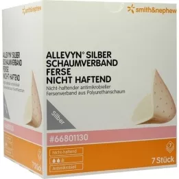 ALLEVYN Zilveren schuimrubberen verbandhak n.h.10,5x13,5cm, 7 stuks