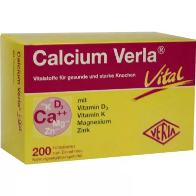 CALCIUM VERLA Vital filmomhulde tabletten, 200 stuks CALCIUM VERLA Vital filmomhulde tabletten, 200 stuks