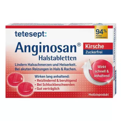 TETESEPT Anginosan keelpastilles suikervrij kers, 20 stuks TETESEPT Anginosan keelpastilles suikervrij kers, 20 stuks
