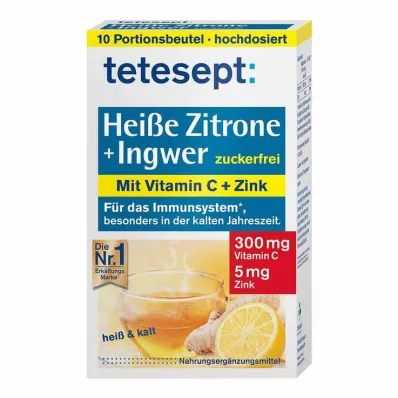 TETESEPT hete citroen met gember verse suiker poeder, 10X3 g