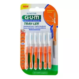GUM TRAV-LER 0,9mm kaars oranje Intend.+6caps, 6st