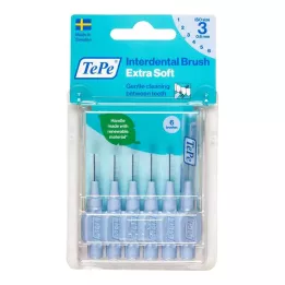 TEPE Interdentale rager x-zacht 0.6mm ISO 3 blauw, 6 stuks