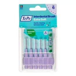TEPE Interdentale rager x-zacht 1.1mm ISO 6 paarse, 6 stuks