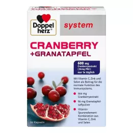 DOPPELHERZ Cranberry+Pomegranate systeemcapsules, 60 capsules