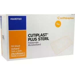 CUTIPLAST Plus steriel 5x7 cm verband, 110 stuks