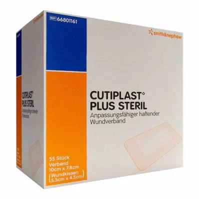 Cutiplast Plus steriel verband 7,8x10 cm, 55 stuks Cutiplast Plus steriel verband 7,8x10 cm, 55 stuks