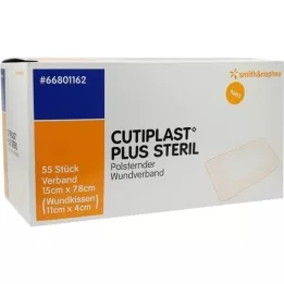 CUTIPLAST Plus steriel verband van 7,8x15 cm, 55 stuks