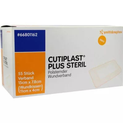 Cutiplast Plus steriel verband 7,8x15 cm, 55 st Cutiplast Plus steriel verband 7,8x15 cm, 55 st