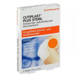 CUTIPLAST Plus steriel 5x7 cm verband, 5 stuks