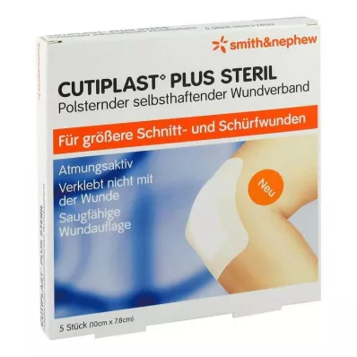 Cutiplast Plus steriel verband 7,8x10 cm, 5 st