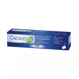 CALCIMED D3 600 mg/400 I.U. bruistabletten, 20 st