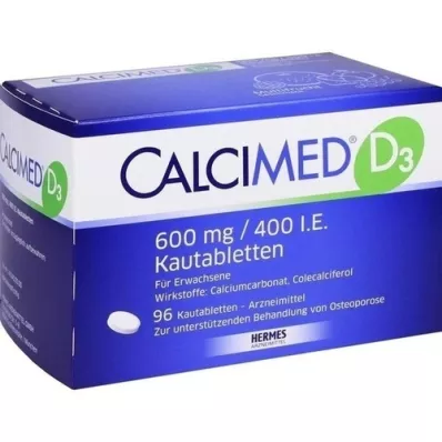 CALCIMED D3 600 mg/400 I.U. Kauwtabletten, 96 st