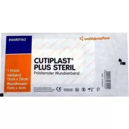 CUTIPLAST Plus steriel 7,8x15 cm verband, 1 st