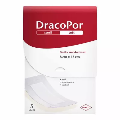 DRACOPOR Wondverband 8x15 cm steriel, 5 stuks DRACOPOR Wondverband 8x15 cm steriel, 5 stuks