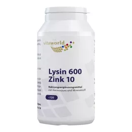 LYSIN 600 mg plus zink 10 mg capsules, 120 stuks