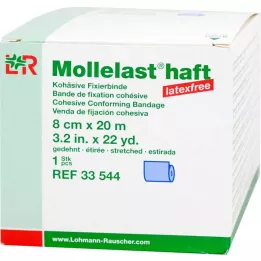 MOLLELAST zelfklevend latexvrij verband 8 cmx20 m blauw, 1 st