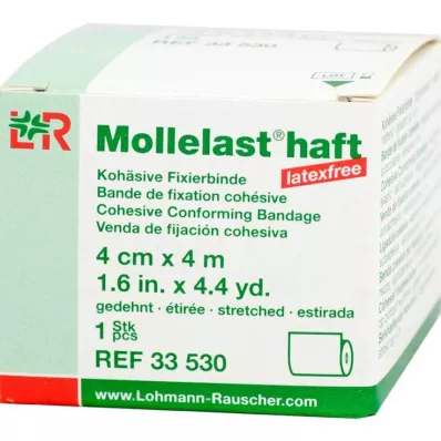 MOLLELAST zelfklevend latexvrij verband 4 cmx4 m wit, 1 st MOLLELAST zelfklevend latexvrij verband 4 cmx4 m wit, 1 st