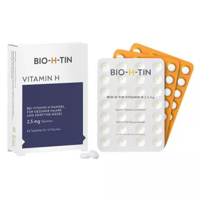 BIO-H-TIN Vitamine H 2,5 mg tabletten, 84 st BIO-H-TIN Vitamine H 2,5 mg tabletten, 84 st
