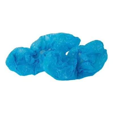 Wegwerp plastic overschoenen, blauw, 10 stuks Wegwerp plastic overschoenen, blauw, 10 stuks