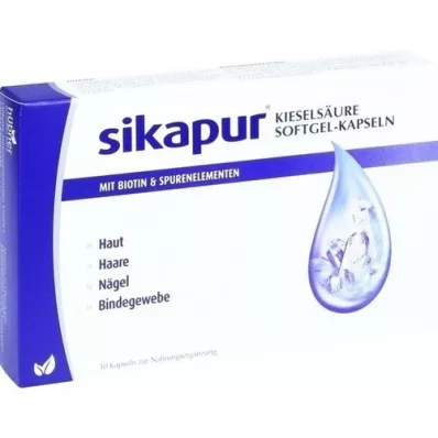 SIKAPUR Kiezelzuur-softgelcapsules met biotine, 30 stuks