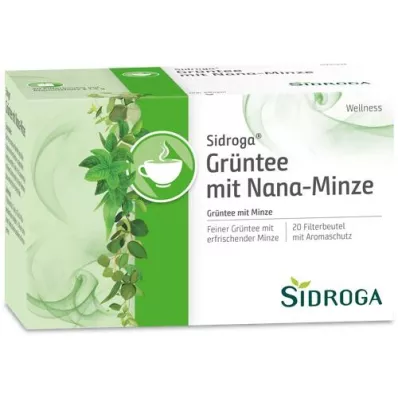 SIDROGA Wellness Groene Thee met Nana Mint Filterzakje, 20X1.5 g