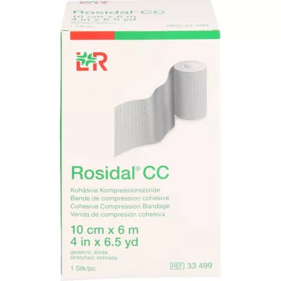 ROSIDAL CC Cohesief compressieverband 10 cm x 6 m, 1 st