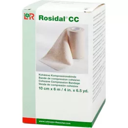 ROSIDAL CC Cohesief compressieverband 10 cm x 6 m, 1 st