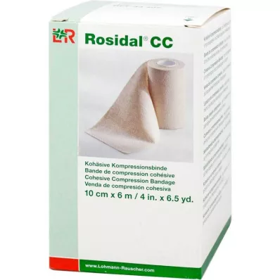 ROSIDAL CC Cohesief compressieverband 10 cm x 6 m, 1 st