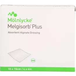 MELGISORB Plus Alginaatverband 10x10 cm steriel, 10 stuks