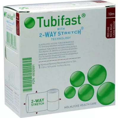 TUBIFAST 2-Weg Stretch 3,5 cmx10 m rood, 1 st